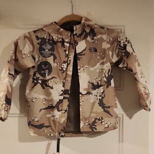 The North Face Kids Tan Camouflage Raincoat